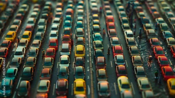 Obraz Gridlocked Traffic Jam