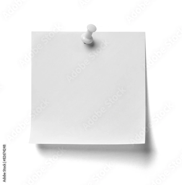 Fototapeta note paper push pin message