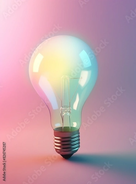 Fototapeta light bulb glowing 