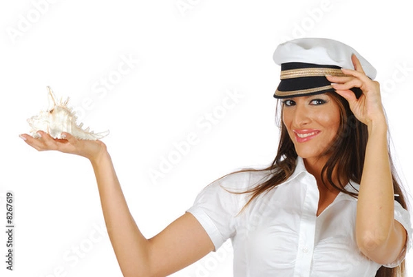Obraz She sells sea shells on the sea shore
