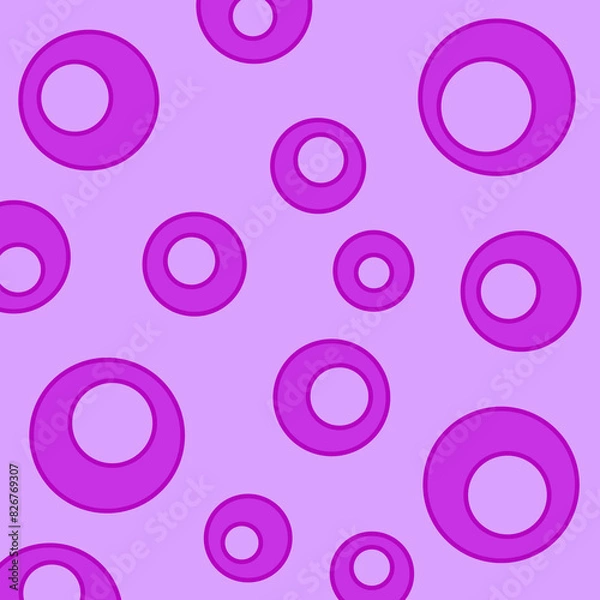 Obraz Pink circles design on lighter pink background