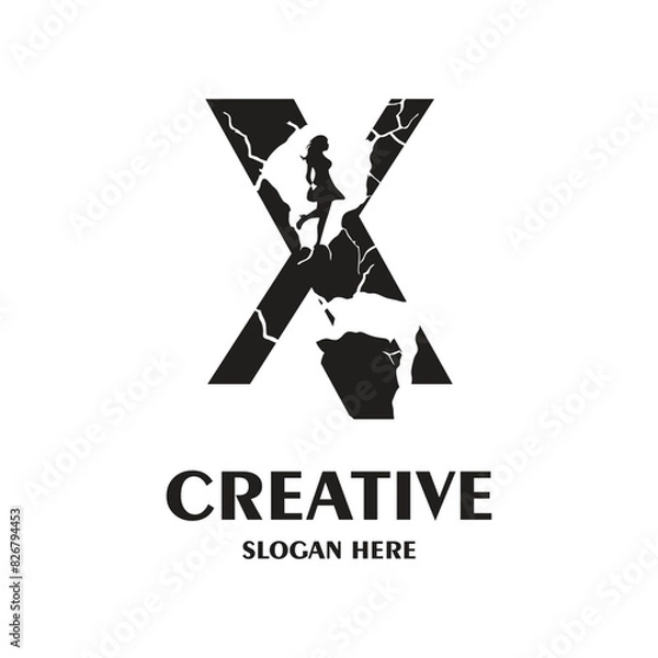 Obraz Letter logo design simple concept Premium Vector