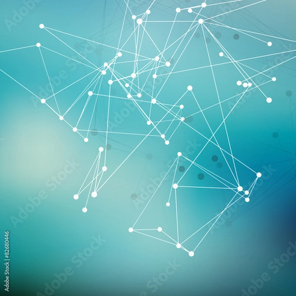 Obraz Wireframe Polygonal Element. Abstract Background