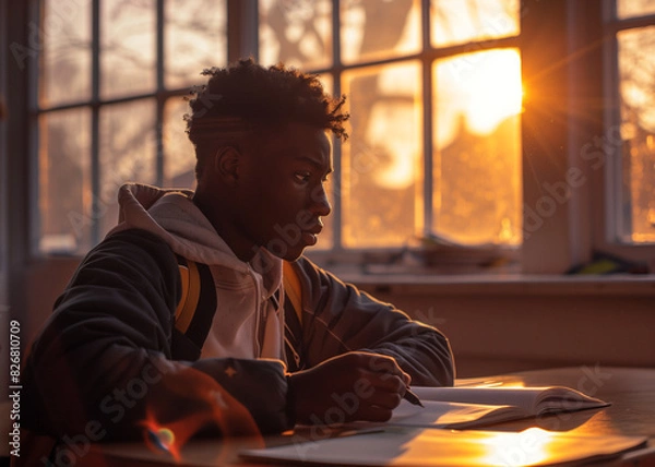 Fototapeta student studying