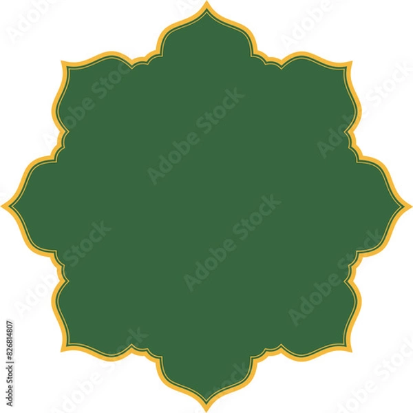Fototapeta Islamic round ornament shape