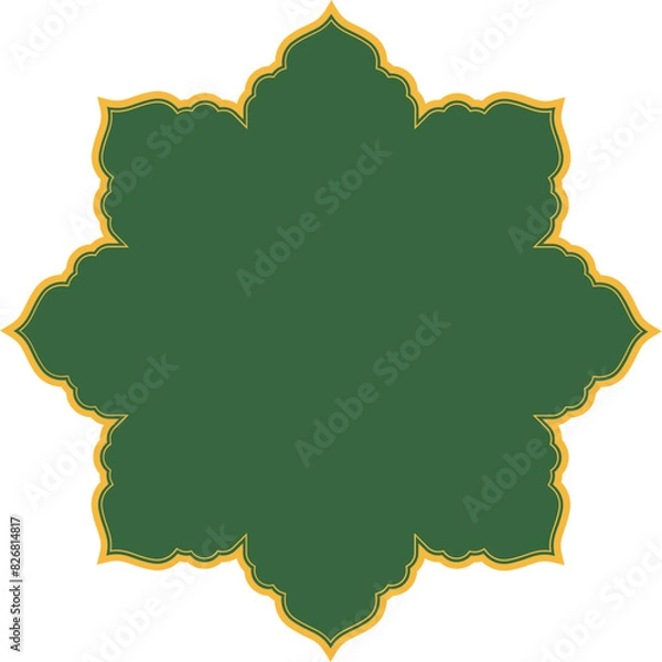 Fototapeta Islamic round ornament shape