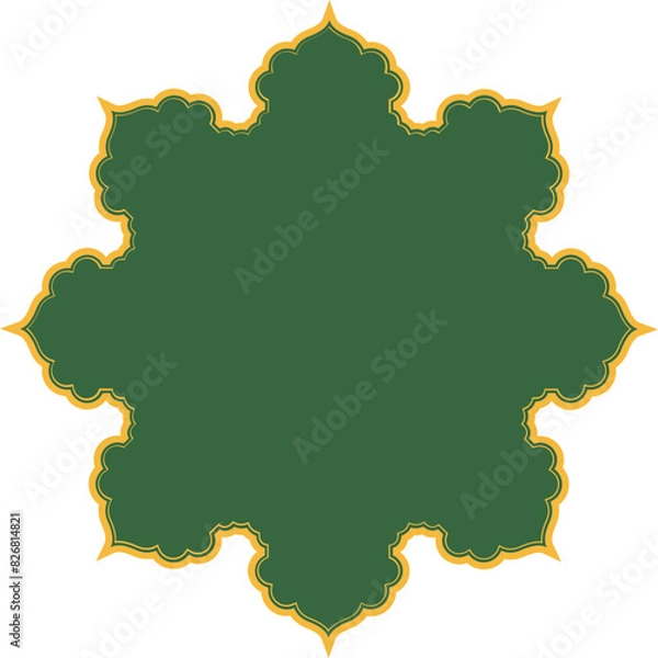 Fototapeta Islamic round ornament shape