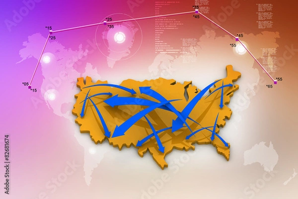 Obraz Trade networking. Business concept