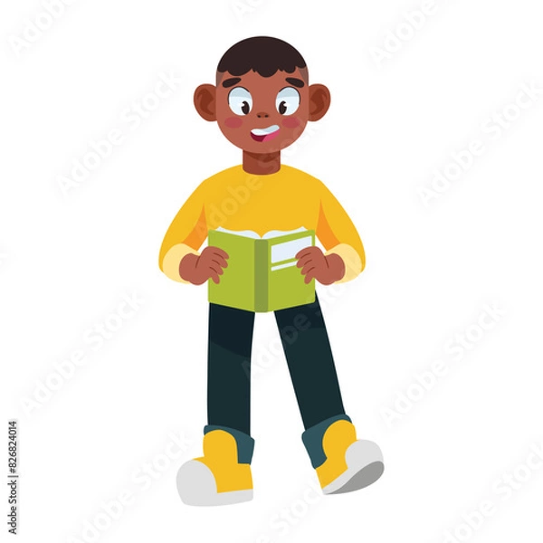 Obraz reader boy holding book