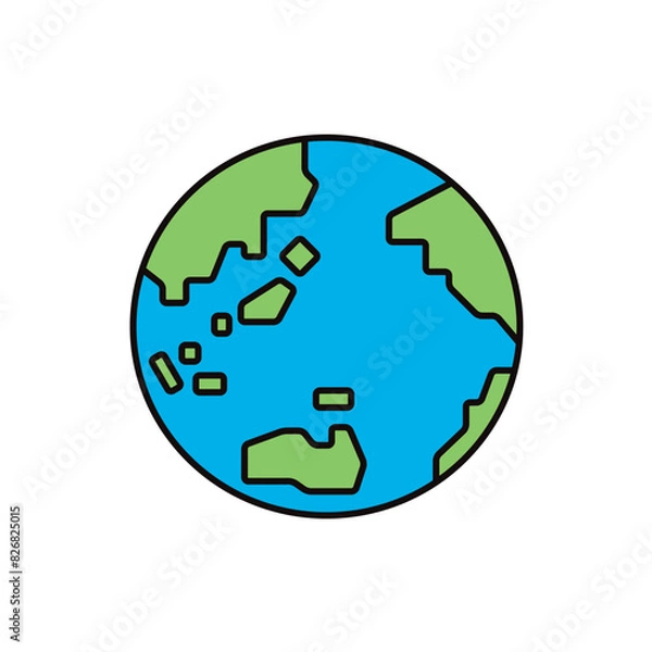 Fototapeta 地球のイラスト