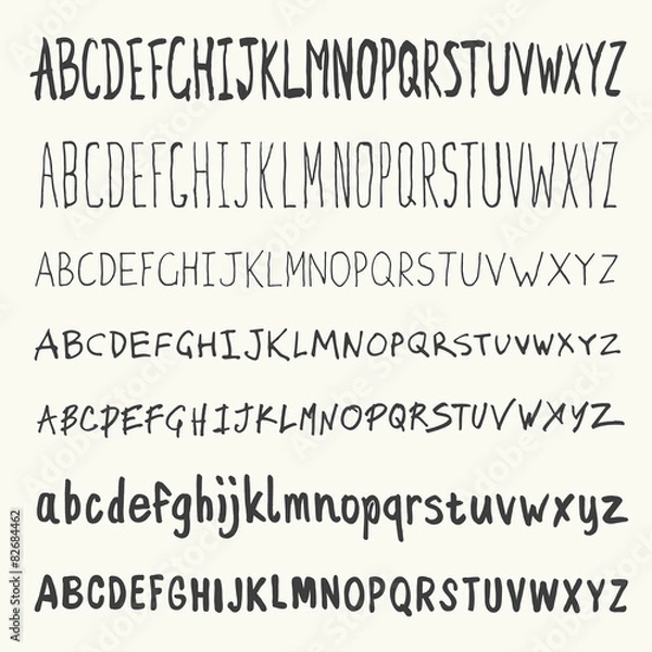 Obraz Hand-drawn Alphabets Collection