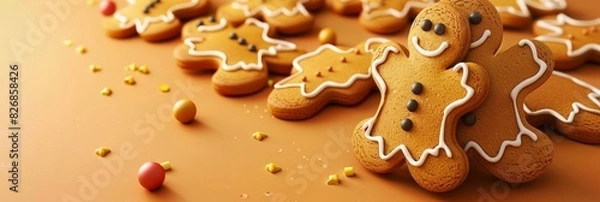 Fototapeta national gingerbread day with space area for text