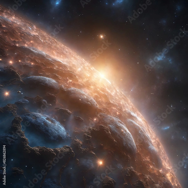 Obraz planet with space