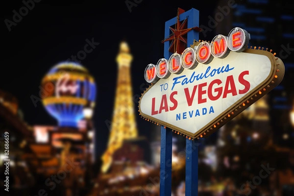 Obraz Witamy w Fabulous Las Vegas Neon Sign