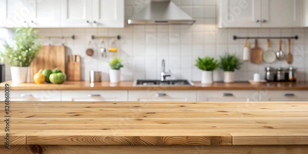 Obraz wooden table kitchen background