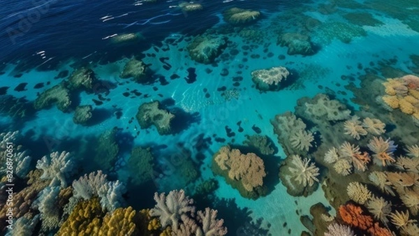 Fototapeta Amazing natural scenery of ocean waves