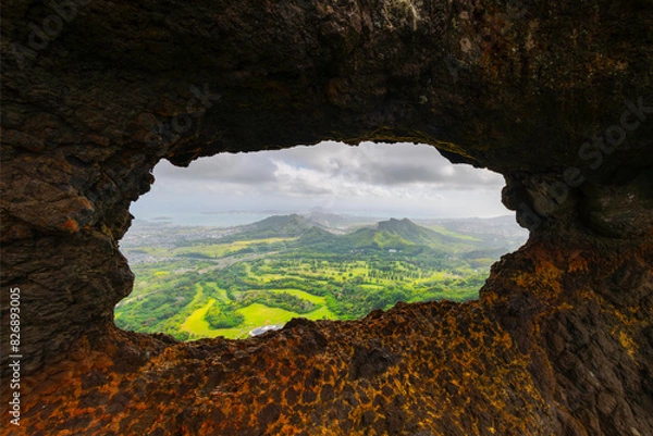 Obraz Pali Puka Lookout, Oahu Hawaii