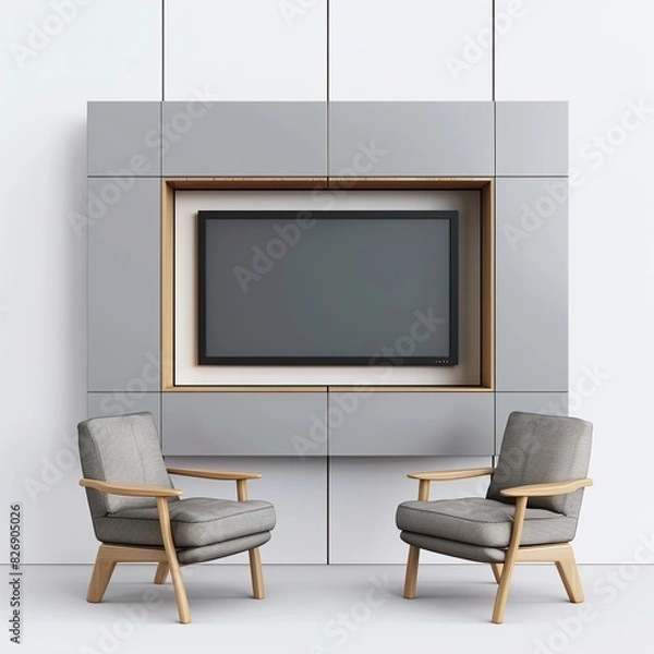 Fototapeta cabine with tv wall UHD Wallpapar