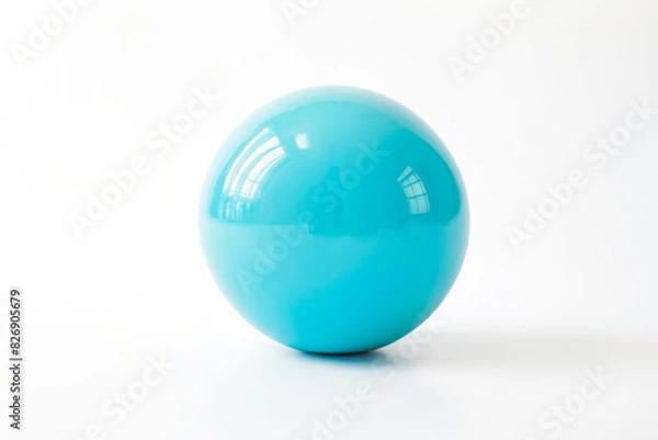 Obraz Blue Sphere on White Background