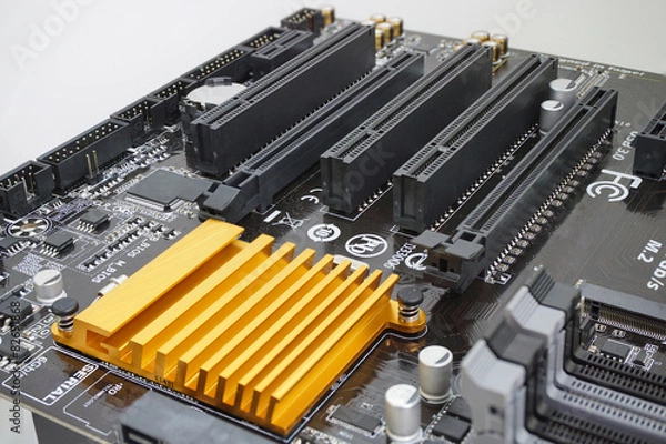 Fototapeta Computer motherboard closeup