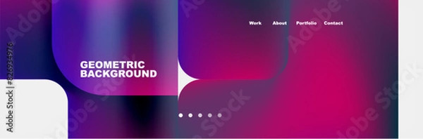 Fototapeta Square internet web page design template. Vector Illustration For Wallpaper, Banner, Background, Card, Book Illustration, landing page