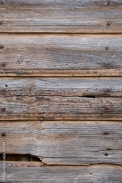 Fototapeta Old and worn wooden floor.