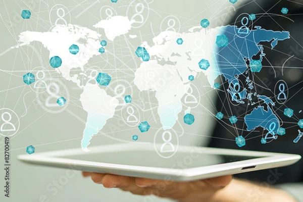 Fototapeta networking