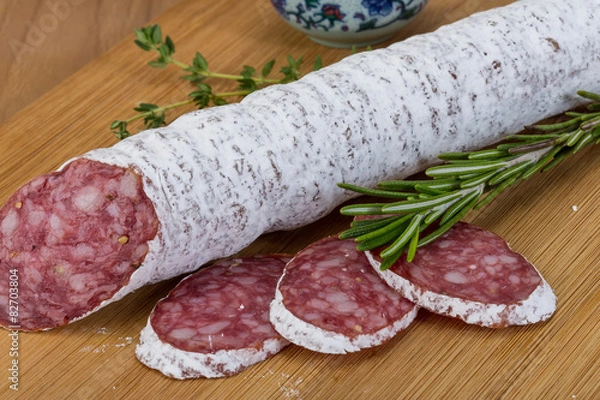 Fototapeta Fuet sausage