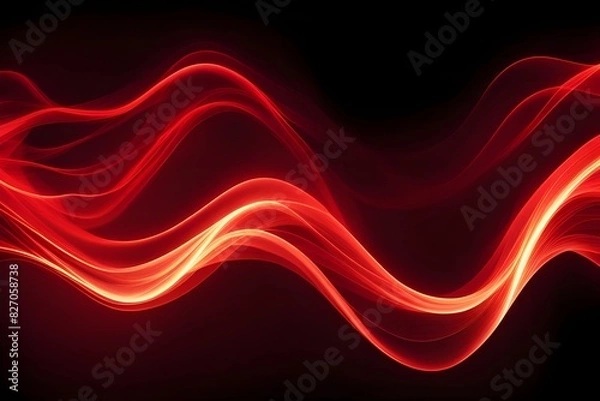 Fototapeta red abstract waves background, backgrounds 