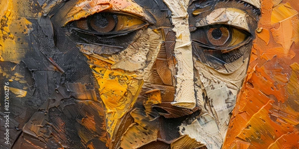 Obraz Surrealistic Oil Painting In Cubist Style For Design Created Using Artificial Intelligence