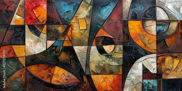 Obraz Surrealistic Oil Painting In Cubist Style For Design Created Using Artificial Intelligence