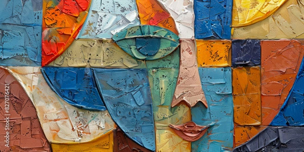 Obraz Surrealistic Oil Painting In Cubist Style For Design Created Using Artificial Intelligence