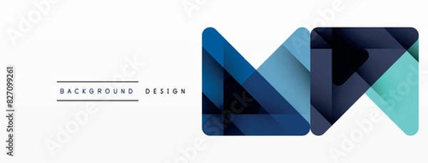 Fototapeta Business triangle and squares vector abstract background. Vector Illustration For Wallpaper, Banner, Background, Card, Book Illustration, landing page