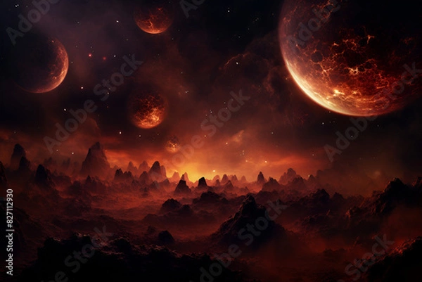 Obraz sunset in the desert