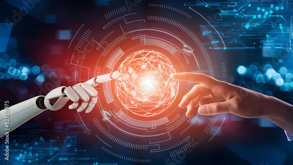 Obraz AI,Circuit board,Artificial Intelligence concept