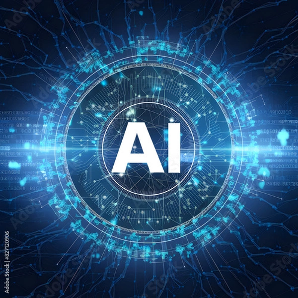 Fototapeta AI,Circuit board,Artificial Intelligence concept