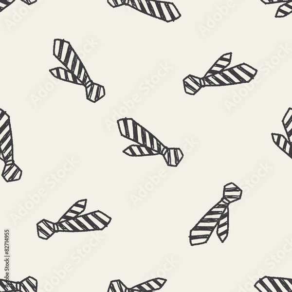 Fototapeta tie doodle seamless pattern background