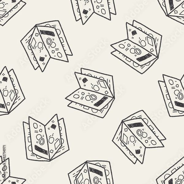 Obraz catalog doodle seamless pattern background