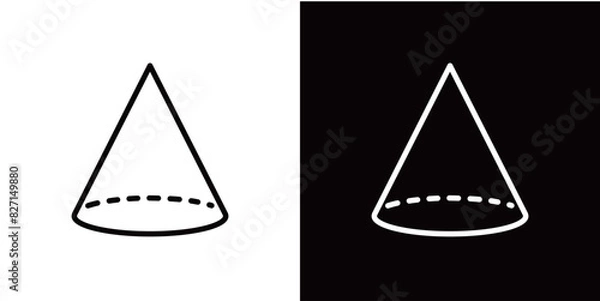 Fototapeta シンプルな円錐のラインアイコン