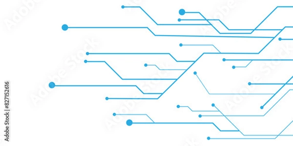 Fototapeta High-tech technology texture circuit board texture. Colorful abstract cyber future technology concept circuit board illustration background. Technology circuit board texture