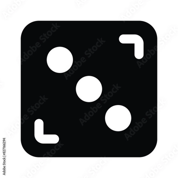 Fototapeta Casino game accessories icon, ludo dice game vector design