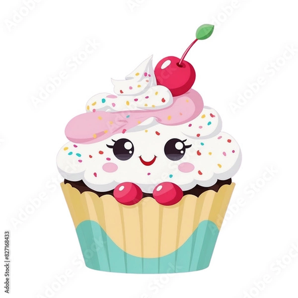 Obraz cupcake with cherry