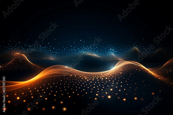 Fototapeta Abstract technology mesh digital line electronic network data innovation concept background.