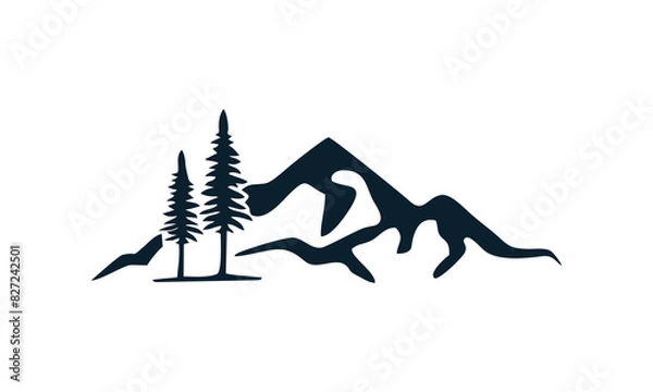 Obraz mountain n pine logo vector 