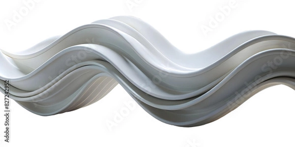 Fototapeta White Minimalist Cascading Wave