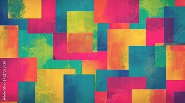 Fototapeta  a pixel art-inspired texture background with retro aesthetics and vibrant blocky colors