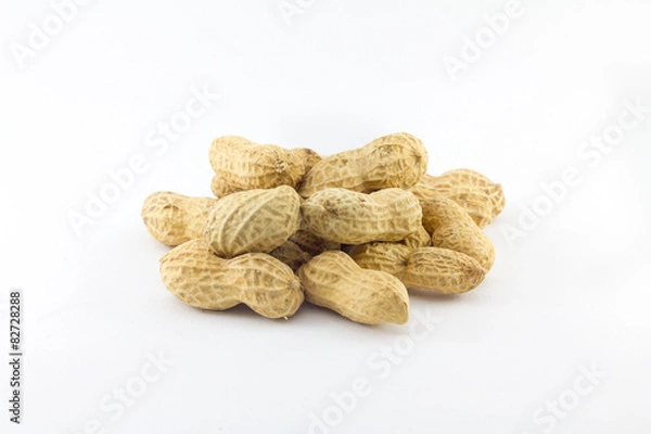 Obraz Peanuts on white background
