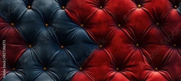 Obraz red velvet Capitone pattern background, antique and luxury backdrop 