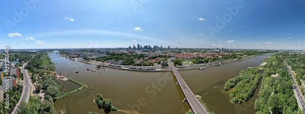 Obraz Drone View of Warsaw, Poland