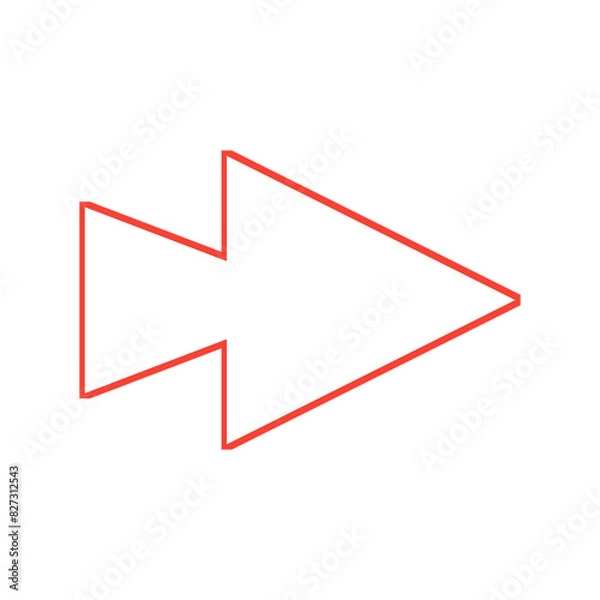 Obraz red arrow isolated on white